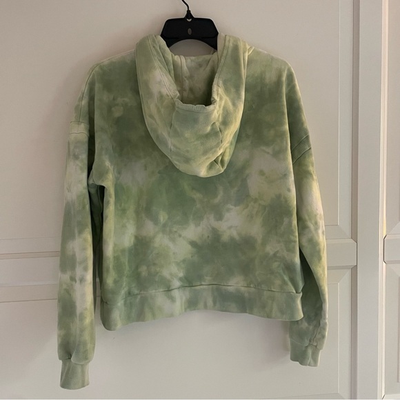 Richer Poorer Green/Cream Tie Dye Fleece Hooded Sweatshirt - 20991 - Picture 5 of 10